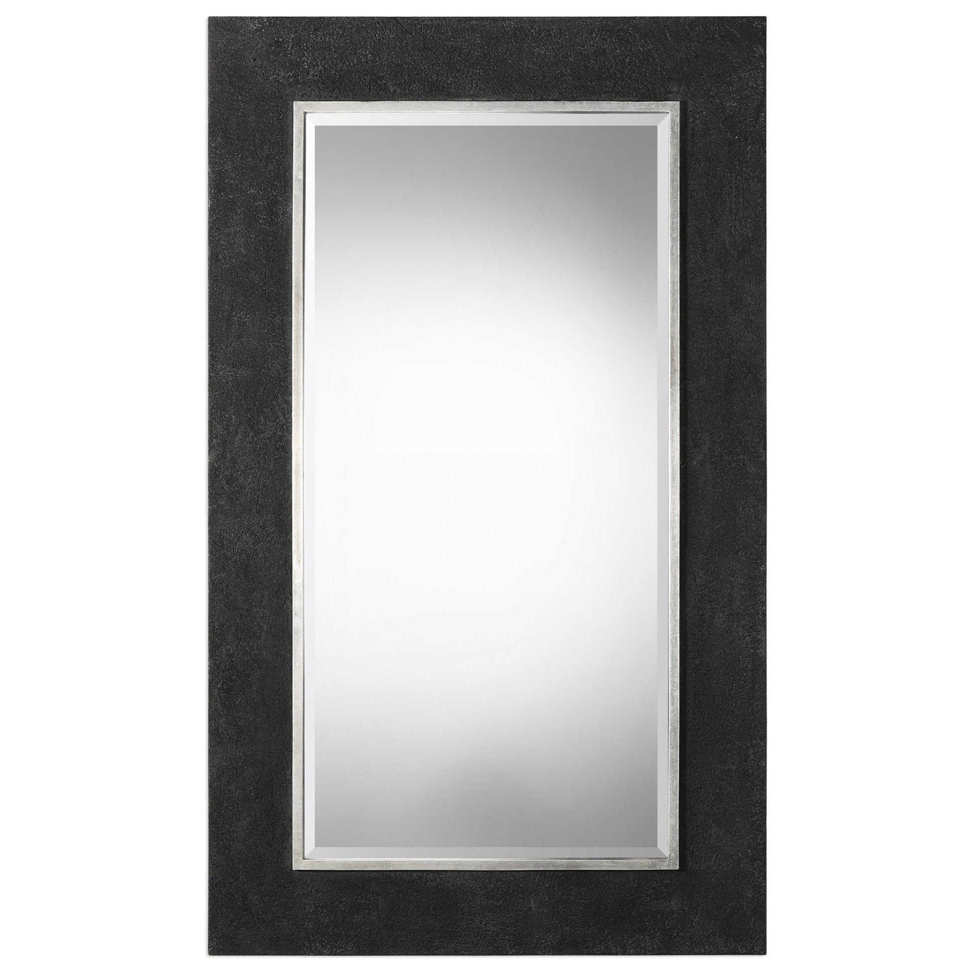 Uttermost Mirrors Ferran Textured Black Mirror Miskelly Furniture
